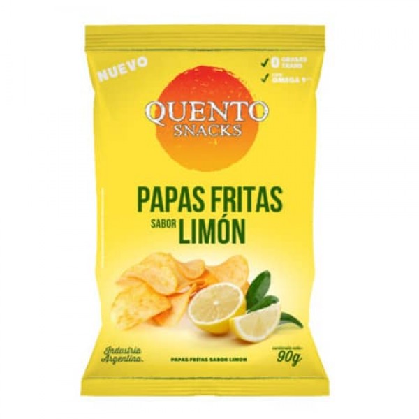 Quento Snacks Papas Fritas Sabor Limon 90gr