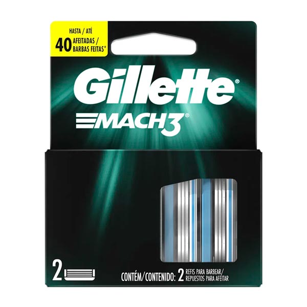 Gillette Mach3 Cartuchos Para Afeitar 2 Unidades