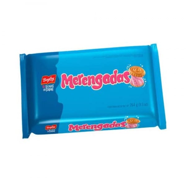 Merengadas Galletitas Dulces Con Relleno Sabor Frutilla Pack x3 264gr