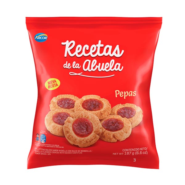 Recetas De La Abuela Galletas Pepas Con Dulce De Membrillo 183gr