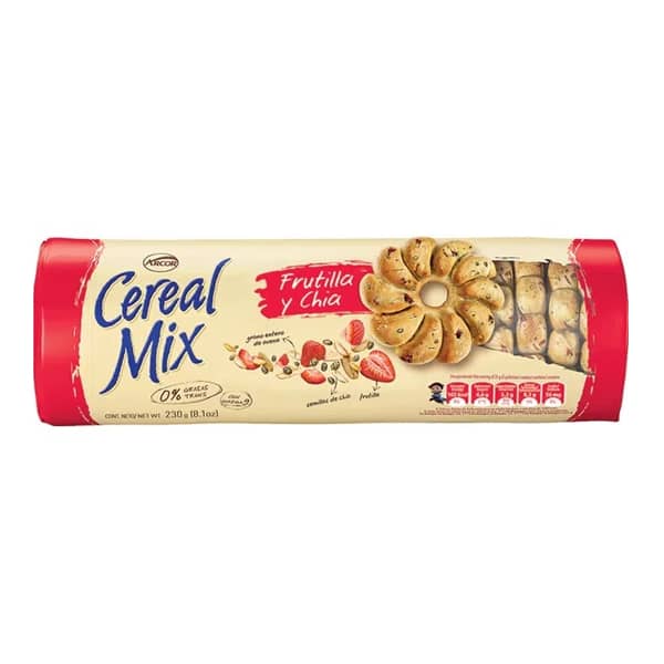 Cereal Mix Galletitas Dulces Frutilla Y Chia 207gr