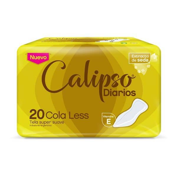 Calipso Protectores Diarios Cola Less Extracto De Seda 20 Unidades