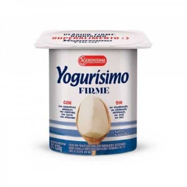 Yogurisimo Yogur Firme Con Probioticos Sabor Vainilla 120gr