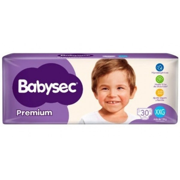Babysec Premium Pañales Descartables Talle XXG 30 Unidades