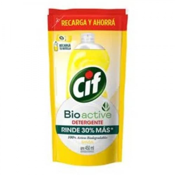 Cif Bio Active Detergente Limon Doypack 450ml