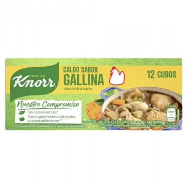 Knorr Caldo Sabor Gallina Deshidratado 12x9,5gr