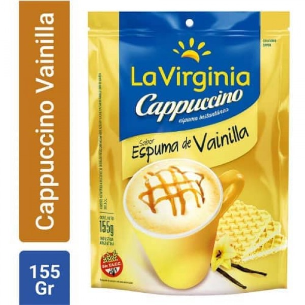 La Virginia Cappuccino Instantaneo Sabor Espuma De Vainilla 155gr