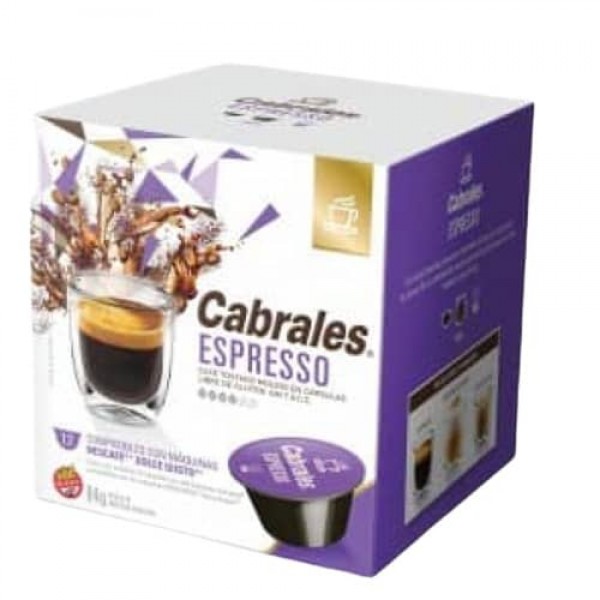 Cabrales Cafe Tostado Molido en Capsulas Espresso 12 Unidades 72gr