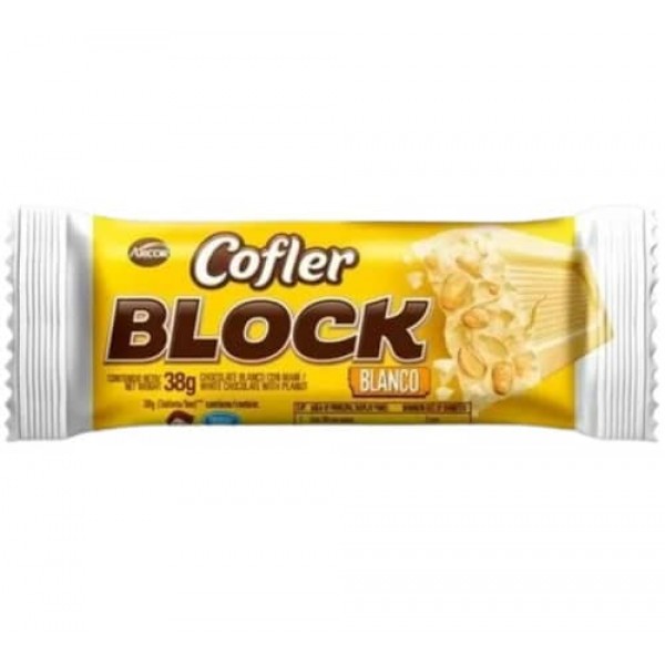 Cofler Block Chocolate Blanco Con Mani 38gr