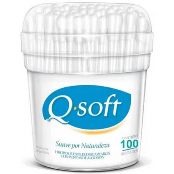 Q-Soft Hisopos Flexibles 100 Unidades