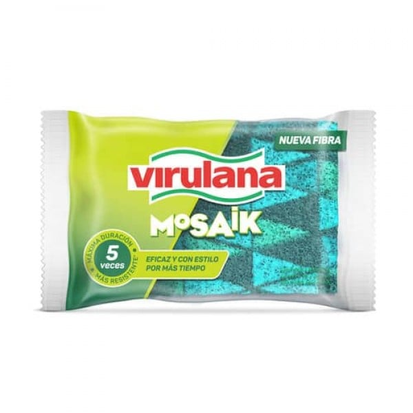 Virulana Fibra Esponja Mosaik 1 Unidad