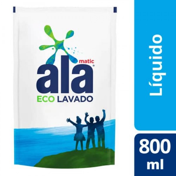 Ala Matic Jabon Liquido Eco Lavado Doypack 800ml