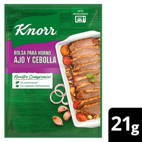 Knorr Bolsa Para Horno Ajo y Cebolla 21gr