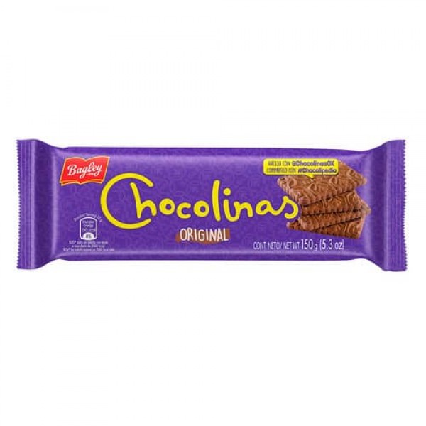 Chocolinas Galletitas Dulces Sabor Chocolate Original 150gr