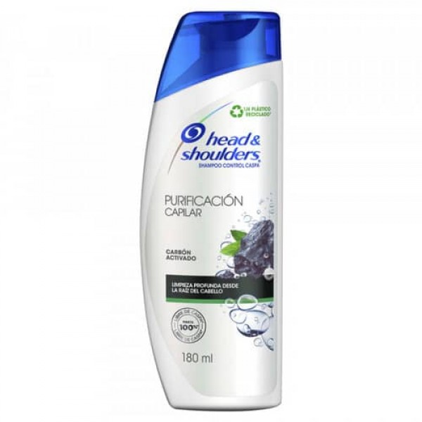 Head And Shoulders Shampoo Control Caspa Purificacion Capilar Carbon Activado 180ml