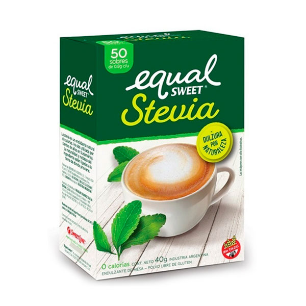 Equal Sweet Endulzante Con Stevia 50 Sobres de 0,8gr