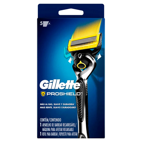 Gillette Proshielo Maquina Para Afeitar Recargable Mas 1 Repuesto Para Afeitar