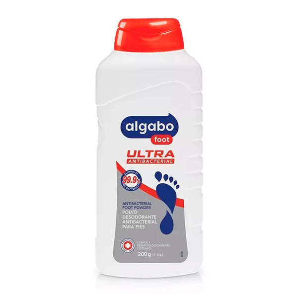 Algabo Foot Ultra Antibacterial Desodorante En Polvo Para Pies 200gr