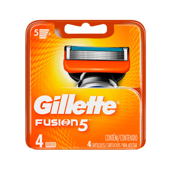 Gillette Fusion5 Contiene 4 Cartuchos Para Afeitar