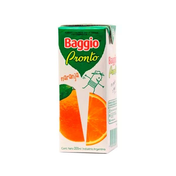 Baggio Pronto Jugo De Durazno Y Naranja 200ml