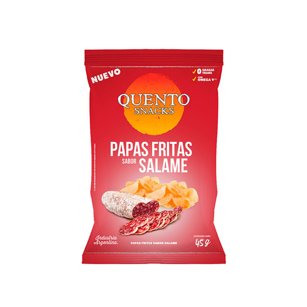 Quento Snacks Papas Fritas Sabor Salame 45gr