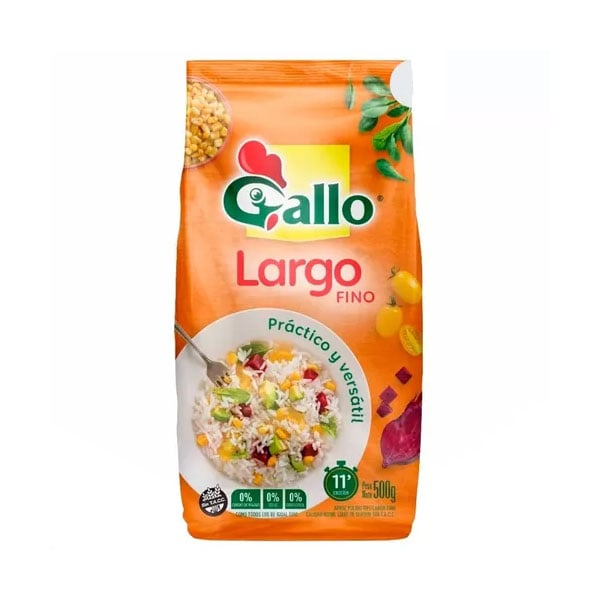 Gallo Arroz Largo Fino Practico y Versatil 500gr