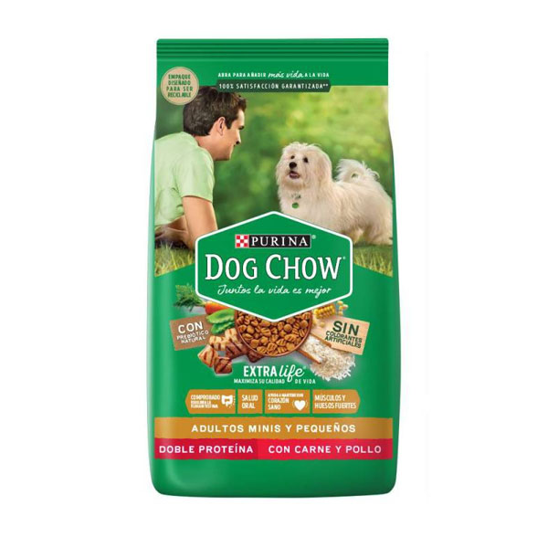 Dog Chow Alimento Para Perros Adultos Minis y Pequeños Con Carne Y Pollo 3kg