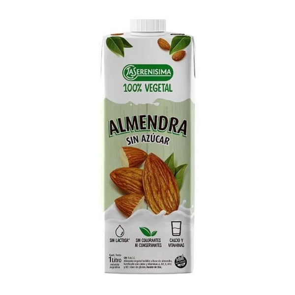 La Serenisima Leche De Almendra Sin Endulzar 1L