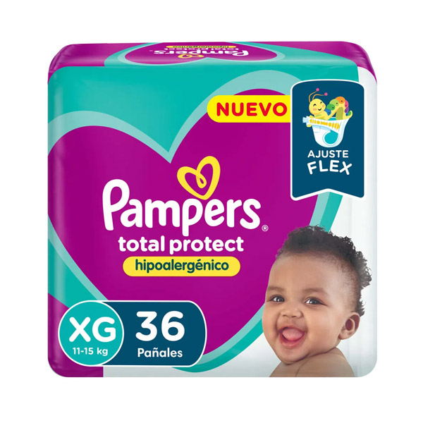 Pampers Total Protect Tamaño XG 36 Unidades