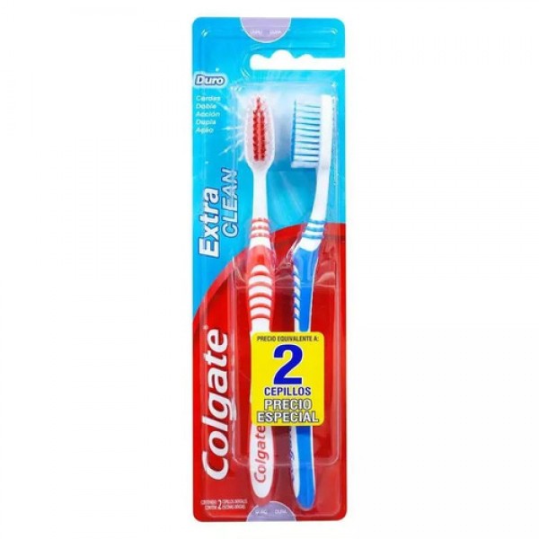 Colgate Extra Clean Cepillo Dentales x 2 Unidades