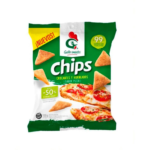 Gallo Snacks Chips Crocante Y Horneados Sabor A Pizza 100gr