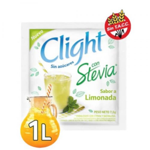 Clight Jugo En Polvo Sabor A Limonada Con Stevia7,5gr