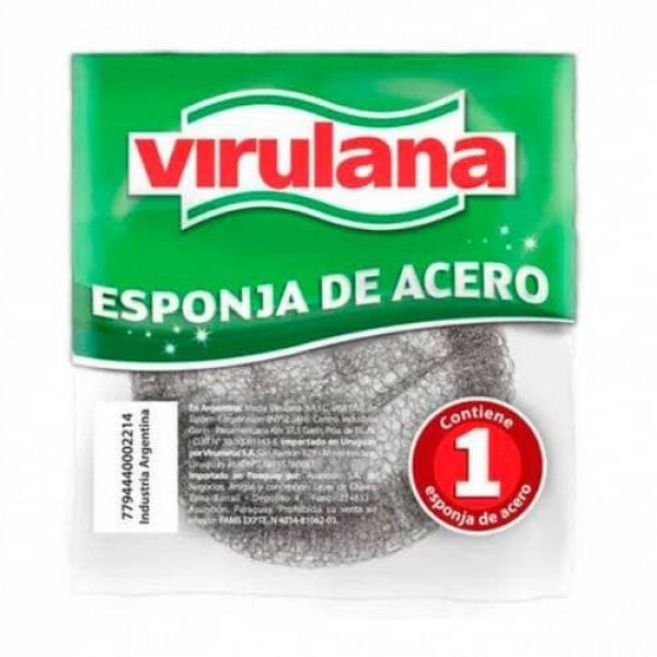 Virulana Esponja De Acero 1 Unidad