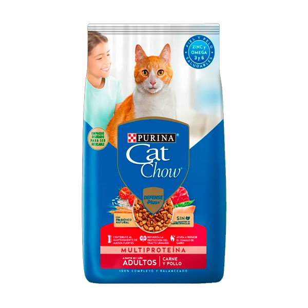 Cat Chow Alimento Para Gatos A Partir De 1 Año Carne Y Pollo 8kg