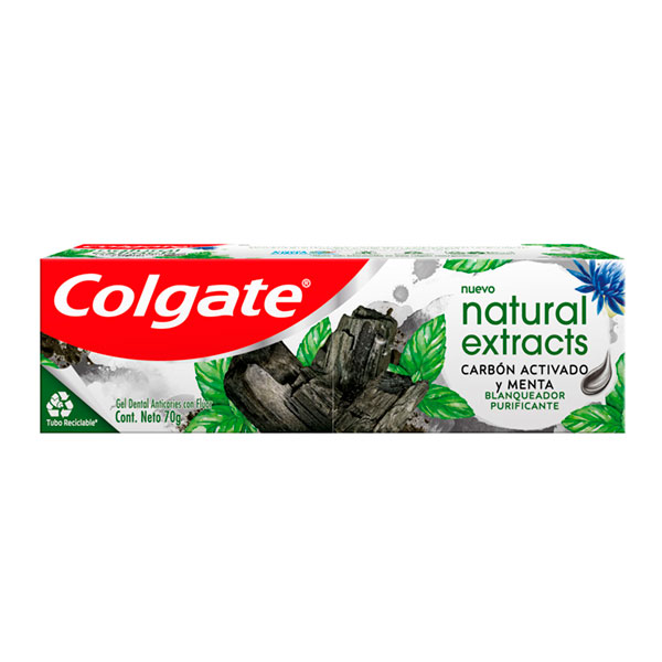 Colgate Gel Dental Anticaries Con Fluor Carbon Activado Y Menta 70gr