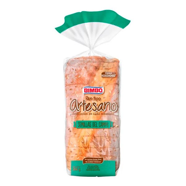 Bimbo Pan Tipo Artesano Semillas Del Campo 500gr