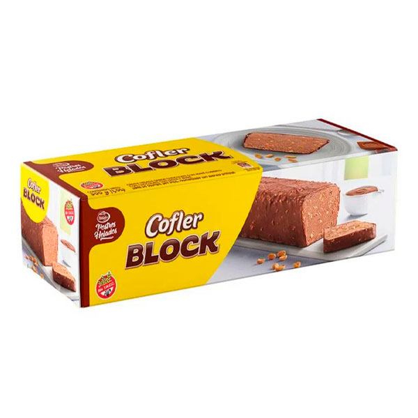 Cofler Block Postre Helado Chocolate Con Mani 500gr
