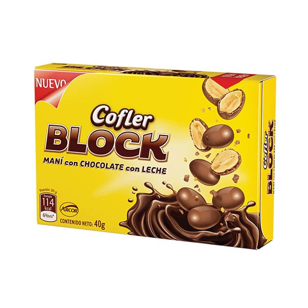 Cofler Block Mani Con Chocolate 40gr