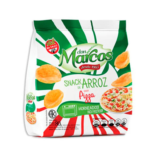 Don Marcos Snack De Arroz Sabor Pizza 80gr