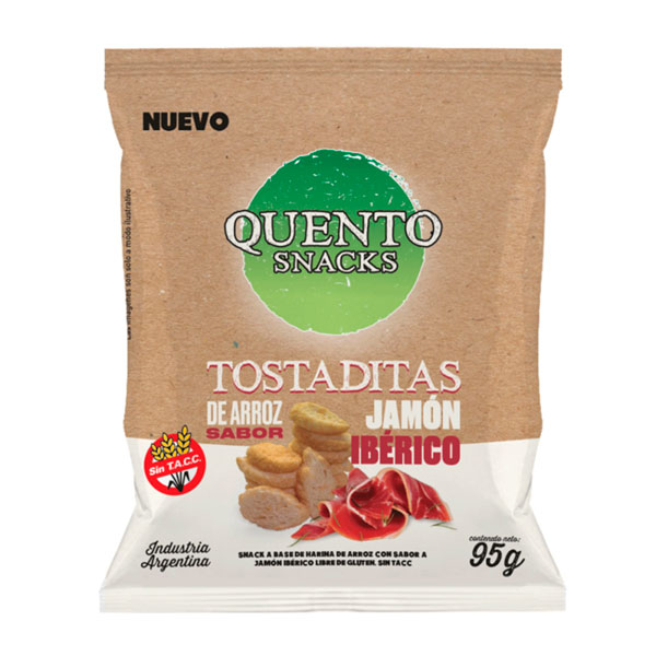 Quento Snacks Tostaditas De Arroz Sabor Jamon Iberico 95gr