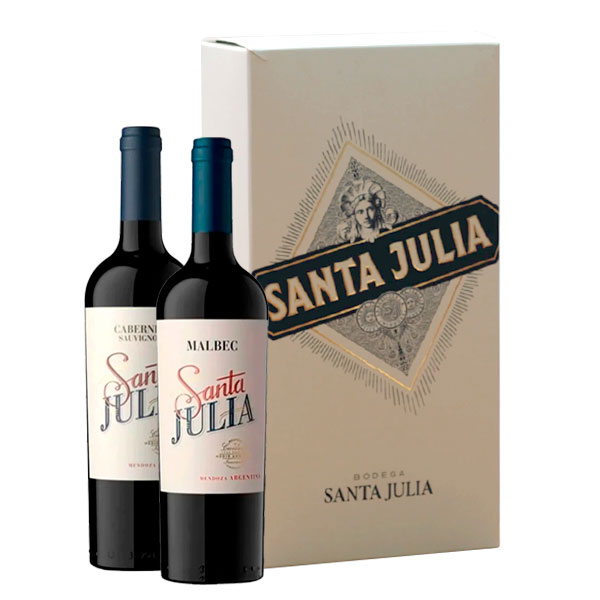 Santa Julia 1 Malbec + 1 Cabernet Sauvignon Box 750ml