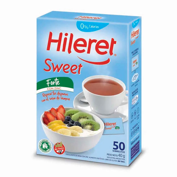 Hileret Sweet Forte Endulzante De Mesa 50 Sobrecitos 40gr