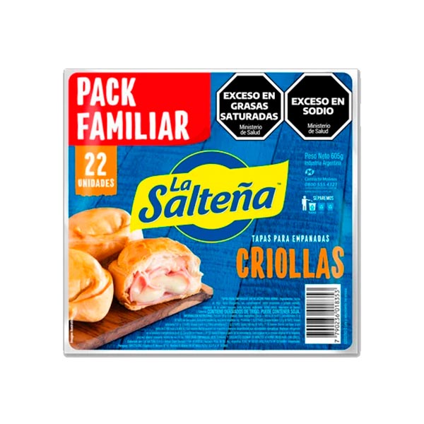 La Salteña Tapa Para Empanadas Criollas Pack Familiar 22 Unidades