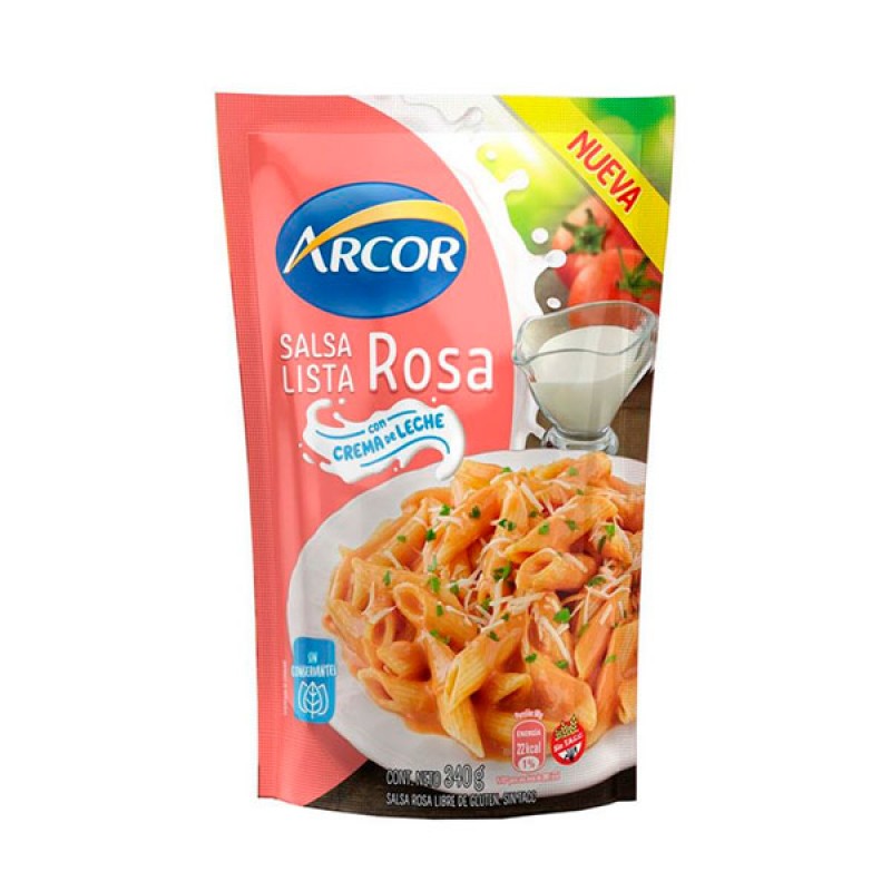 Arcor Salsa Lista Rosa Con Crema De Leche 340gr