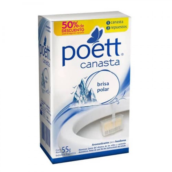 Poett Canasta Aromatizante Brisa Polar Para Inodoros 55gr