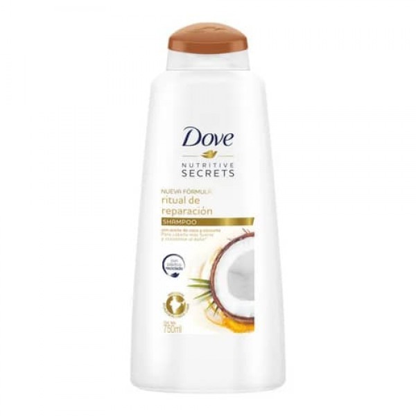 Dove Shampoo Con Aceite De Coco Y Curcuma Ritual De Reparacion 750ml