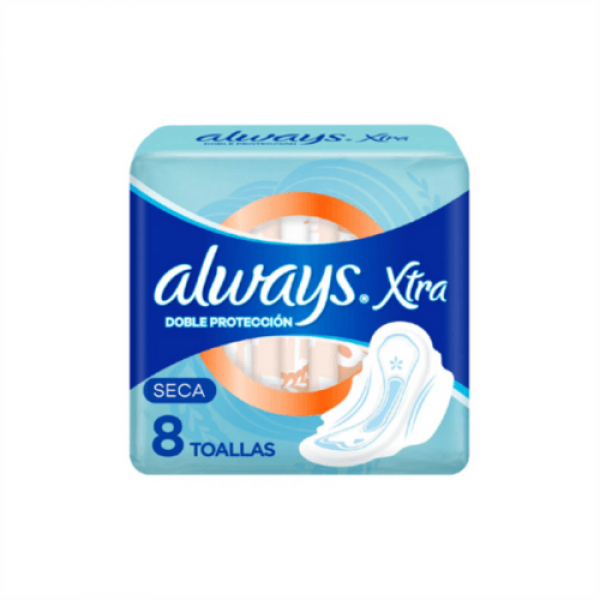 Always Xtra Doble Proteccion Seca Contiene 8 Toallas