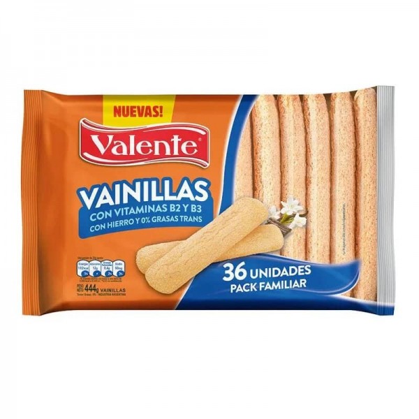 Valente Vainillas X 36 Unidades 444gr