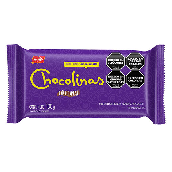 Chocolinas Galletas Dulces Sabor Chocolate 100gr
