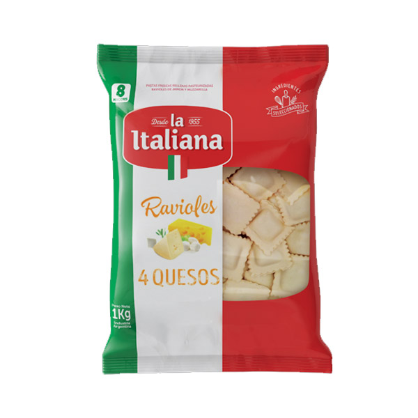 La Italiana Ravioles 4 Quesos 1kg